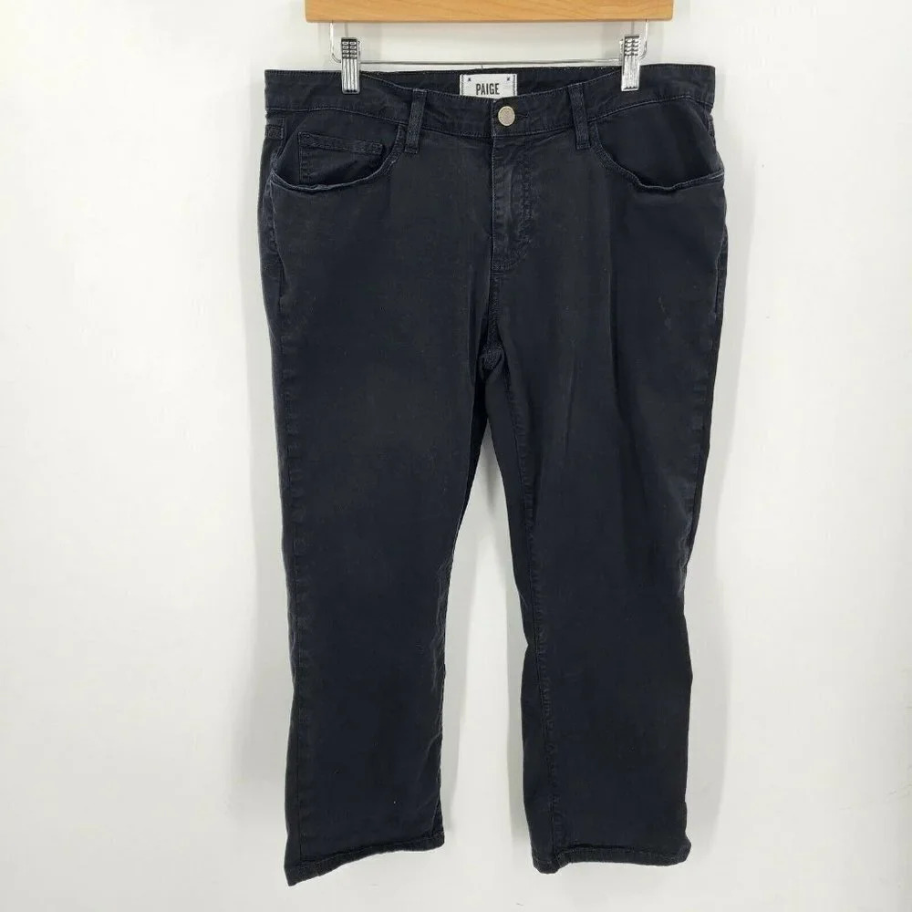 Paige Men's Normandie Straight Cut Jean In Black Shadow Size 33x26